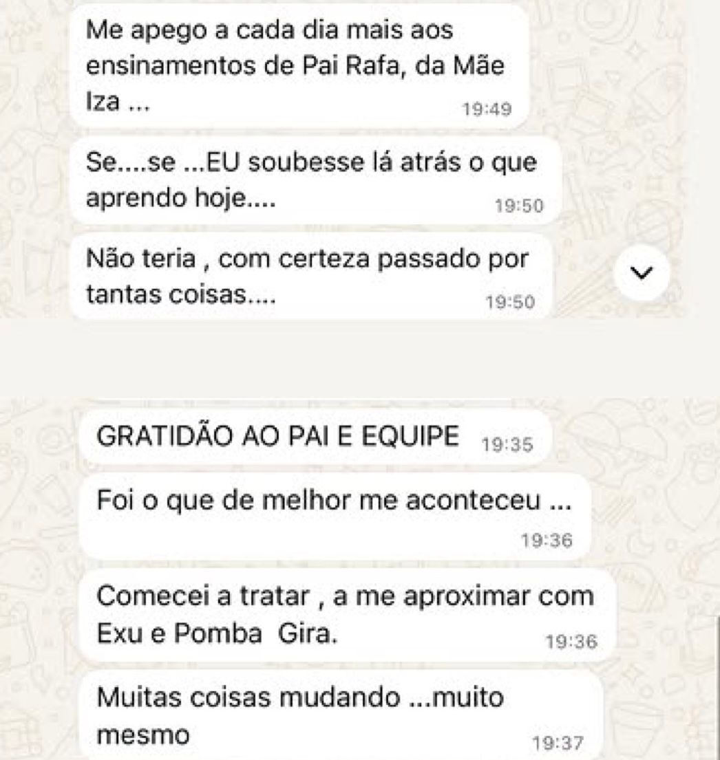Depoimento de aluno da Comunidade Magia de Terreiro
