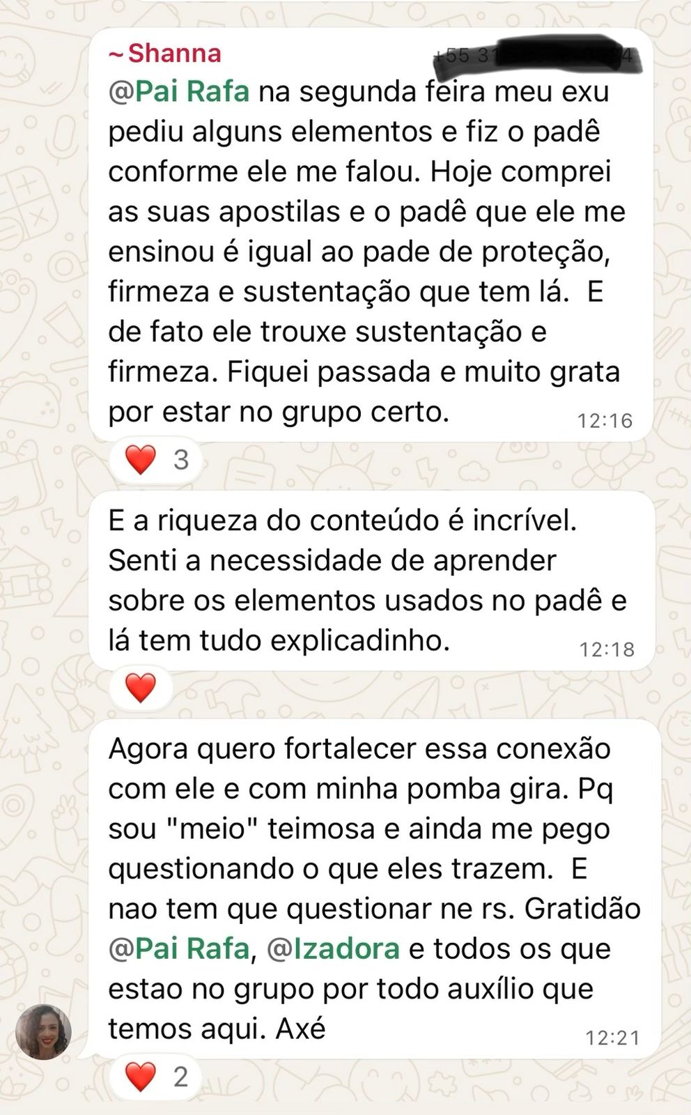 Depoimento de aluno da Comunidade Magia de Terreiro
