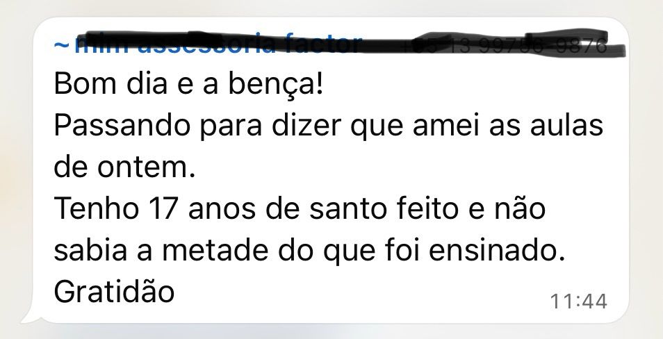 Depoimento de aluno da Comunidade Magia de Terreiro